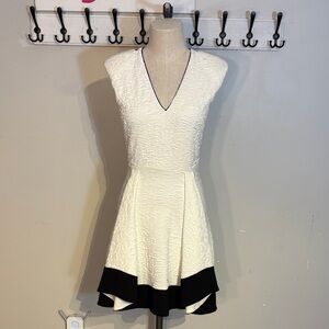 Maje Elegant White and Black  Reese Mini Dress Size 2
